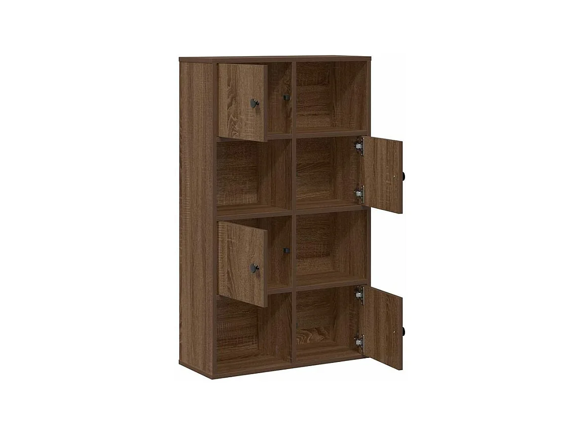 Bibliothèque chêne marron 60x24x101,5 bois d'ingénierie