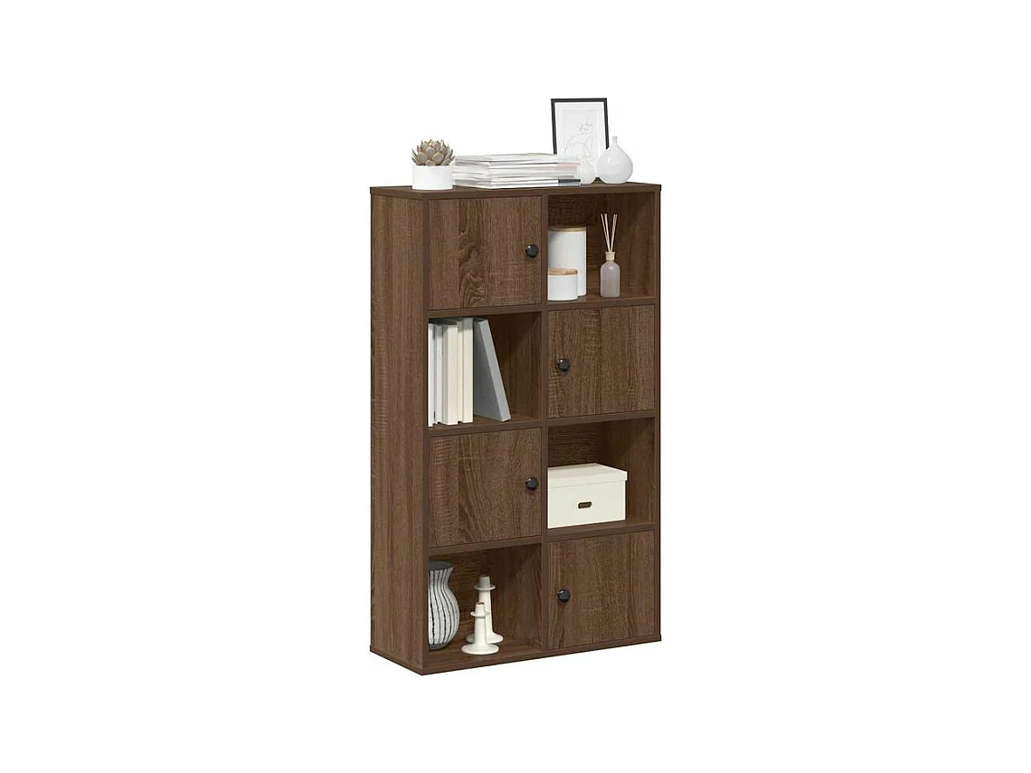 Bibliothèque chêne marron 60x24x101,5 bois d'ingénierie