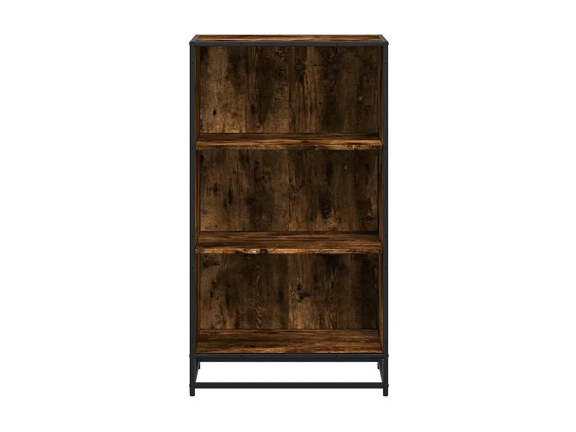 Bibliothèque chêne fumé 60x35x107,5 bois d'ingénierie
