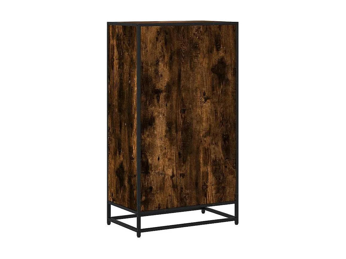 Bibliothèque chêne fumé 60x35x107,5 bois d'ingénierie