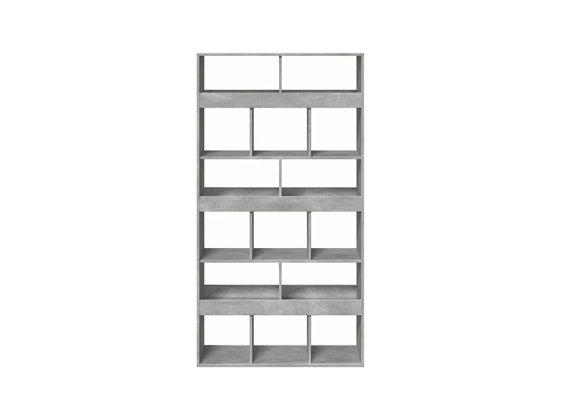 Bibliothèque gris béton 100x33x187,5 bois d'ingénierie