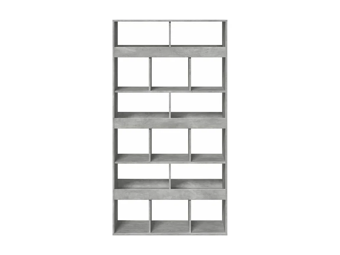 Bibliothèque gris béton 100x33x187,5 bois d'ingénierie