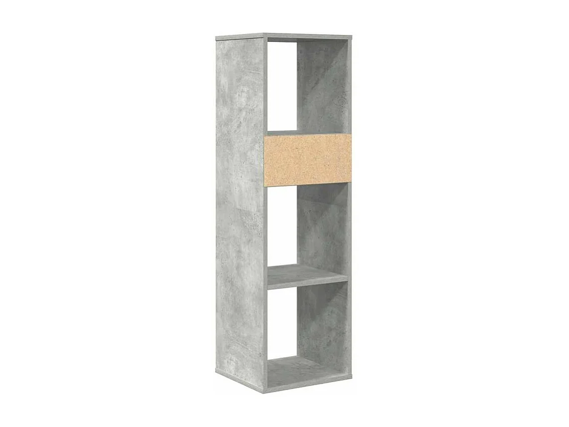 Bibliothèque gris béton 34x31x112 bois d'ingénierie