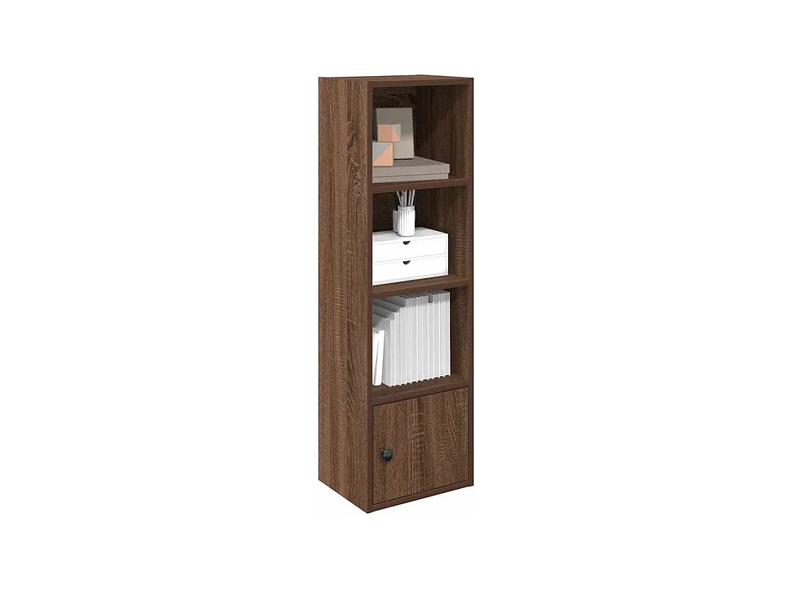 Bibliothèque chêne marron 31x24x102 bois d'ingénierie