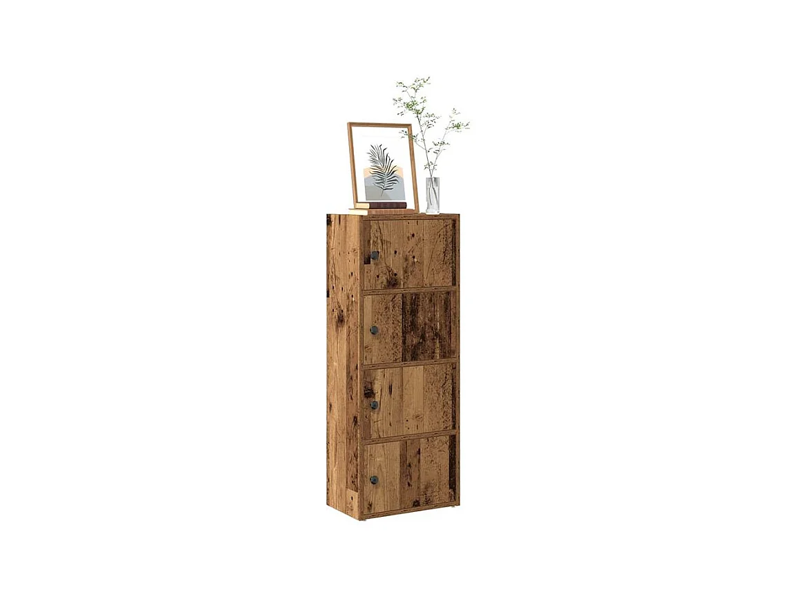 Bibliothèque vieux bois 40x24x102 bois d'ingénierie