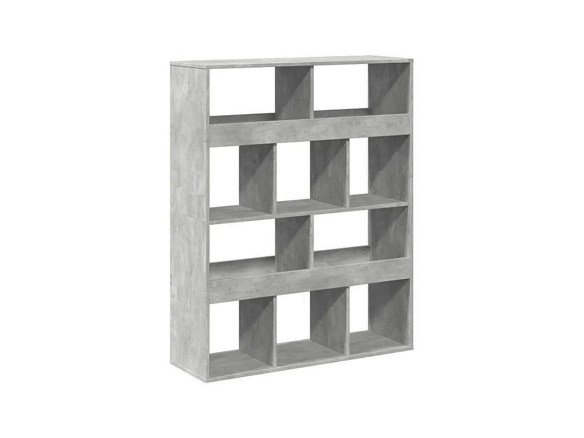 Bibliothèque gris béton 100x33x125,5 bois d'ingénierie