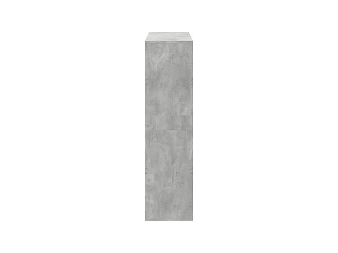 Bibliothèque gris béton 100x33x125,5 bois d'ingénierie