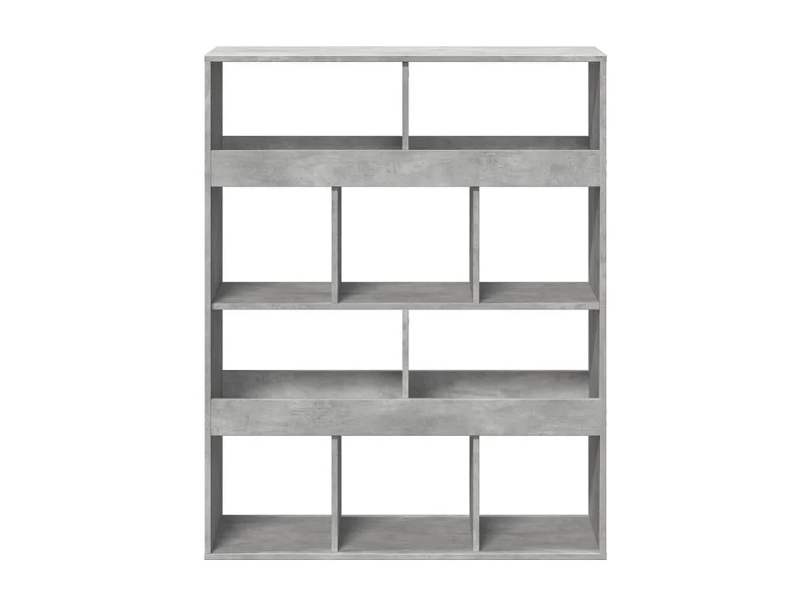 Bibliothèque gris béton 100x33x125,5 bois d'ingénierie