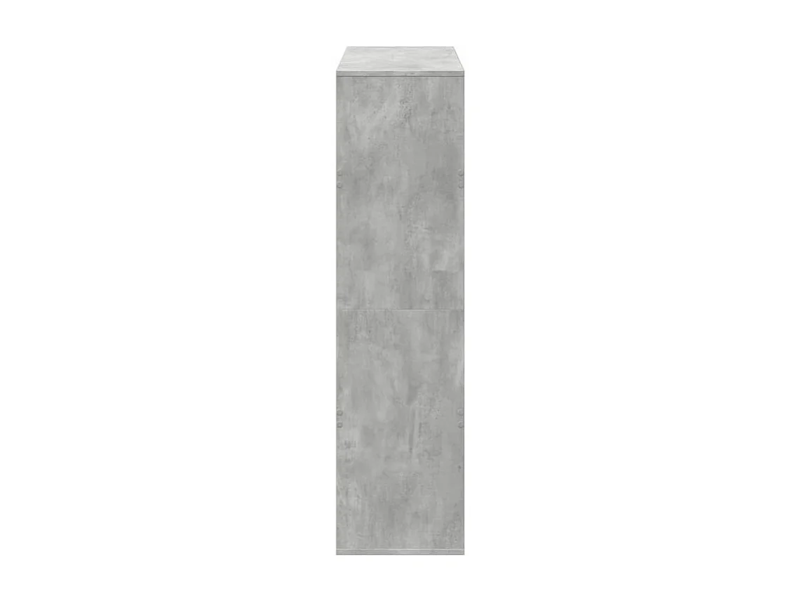 Bibliothèque gris béton 100x33x125,5 bois d'ingénierie