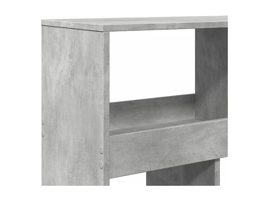 Bibliothèque gris béton 100x33x125,5 bois d'ingénierie