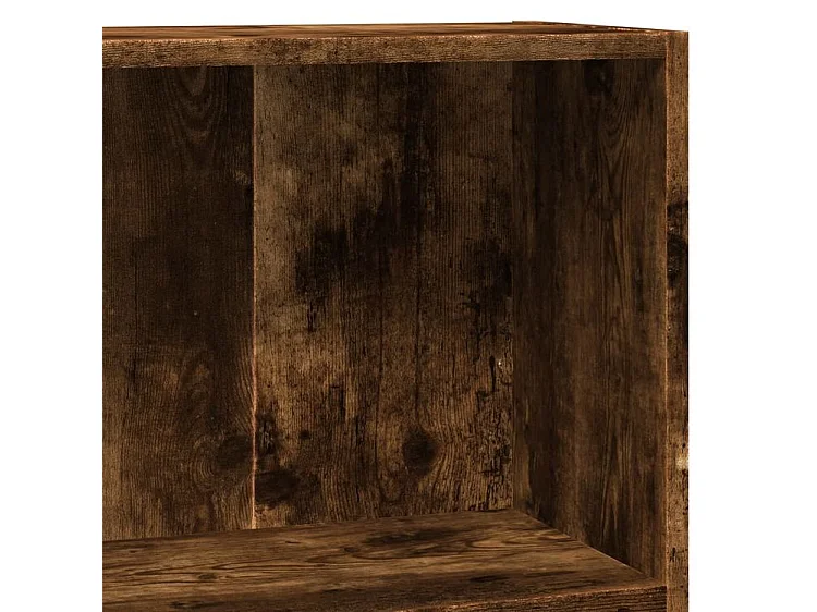 Bibliothèque chêne fumé 80x24x76 bois d'ingénierie