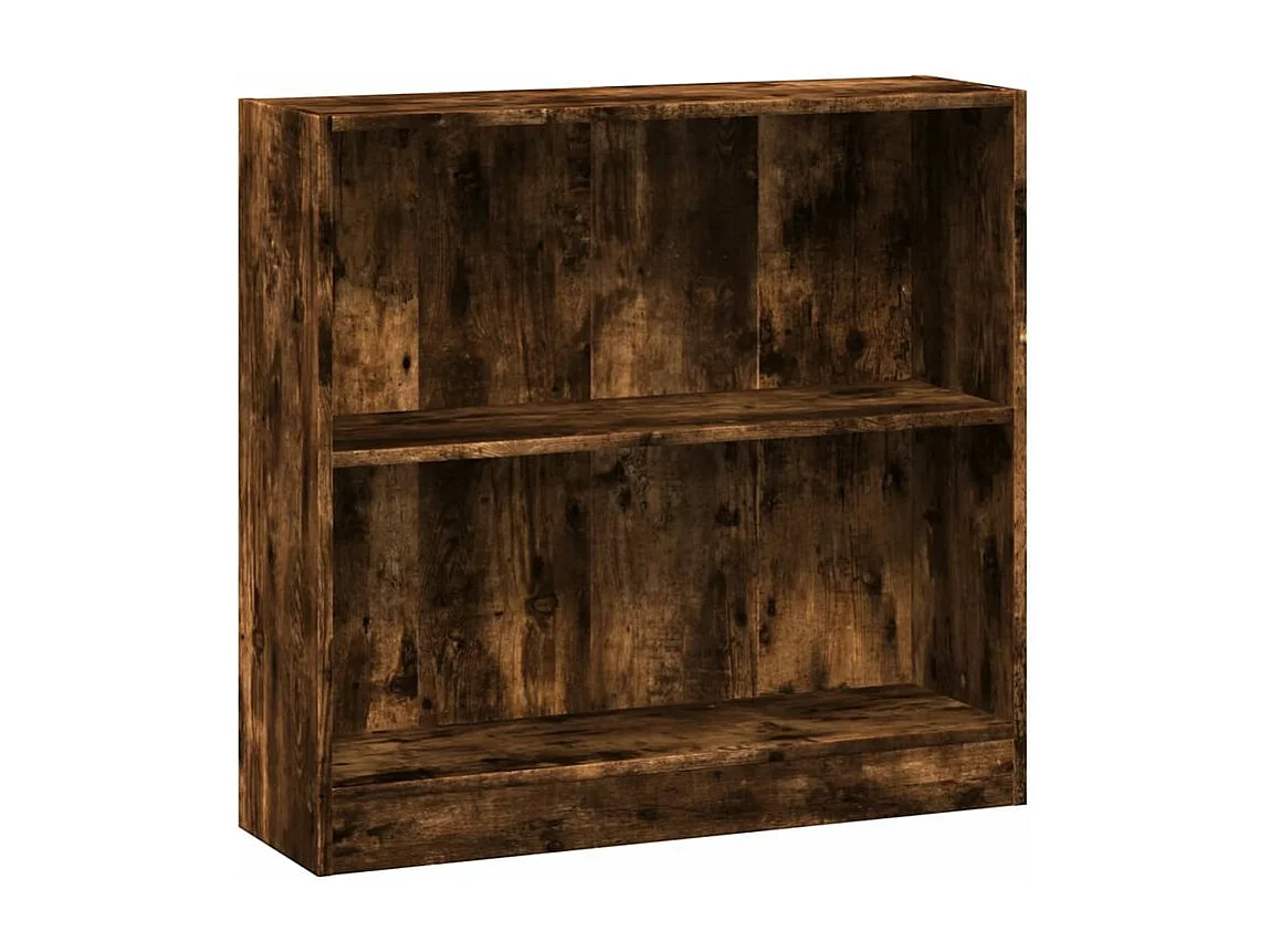 Bibliothèque chêne fumé 80x24x76 bois d'ingénierie