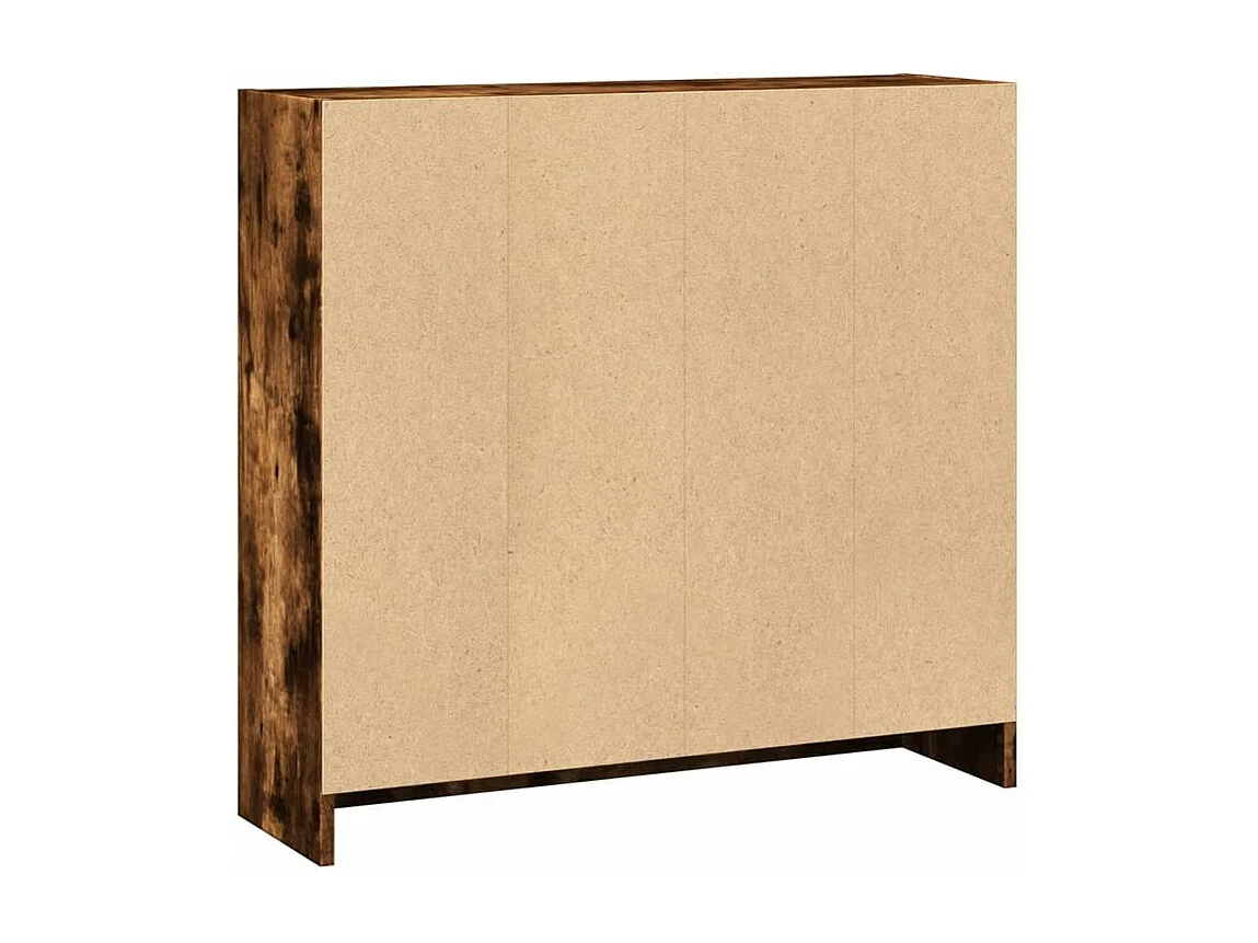 Bibliothèque chêne fumé 80x24x76 bois d'ingénierie