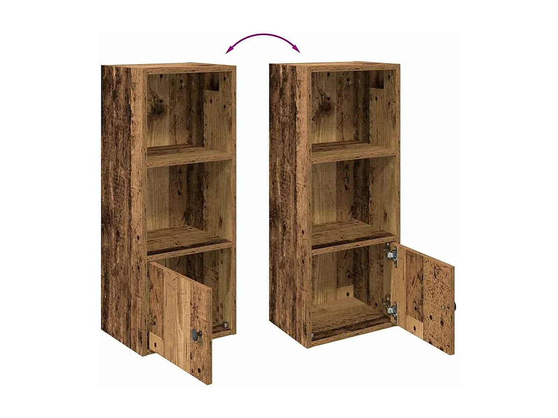 Bibliothèque vieux bois 31x24x77 bois d'ingénierie