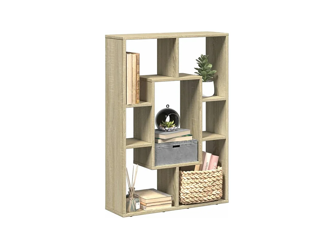 Petite bibliothèque modulable Loza 63cm - Verticale ou horizontale-Couleur Chêne clair
