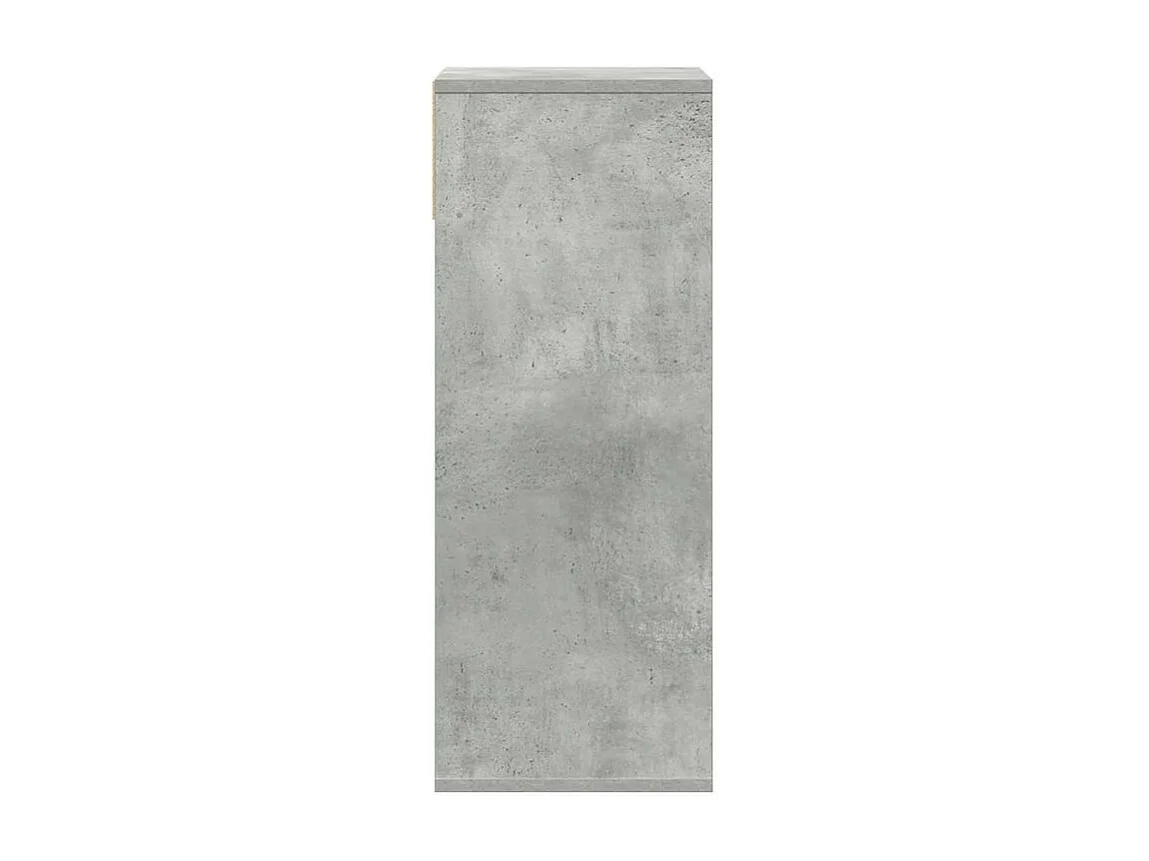 Bibliothèque gris béton 34x31x80 bois d’ingénierie