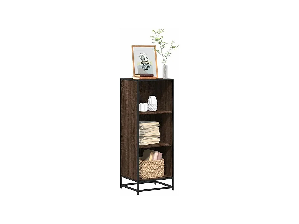 Bibliothèque chêne marron 40x35x107,5 bois d'ingénierie
