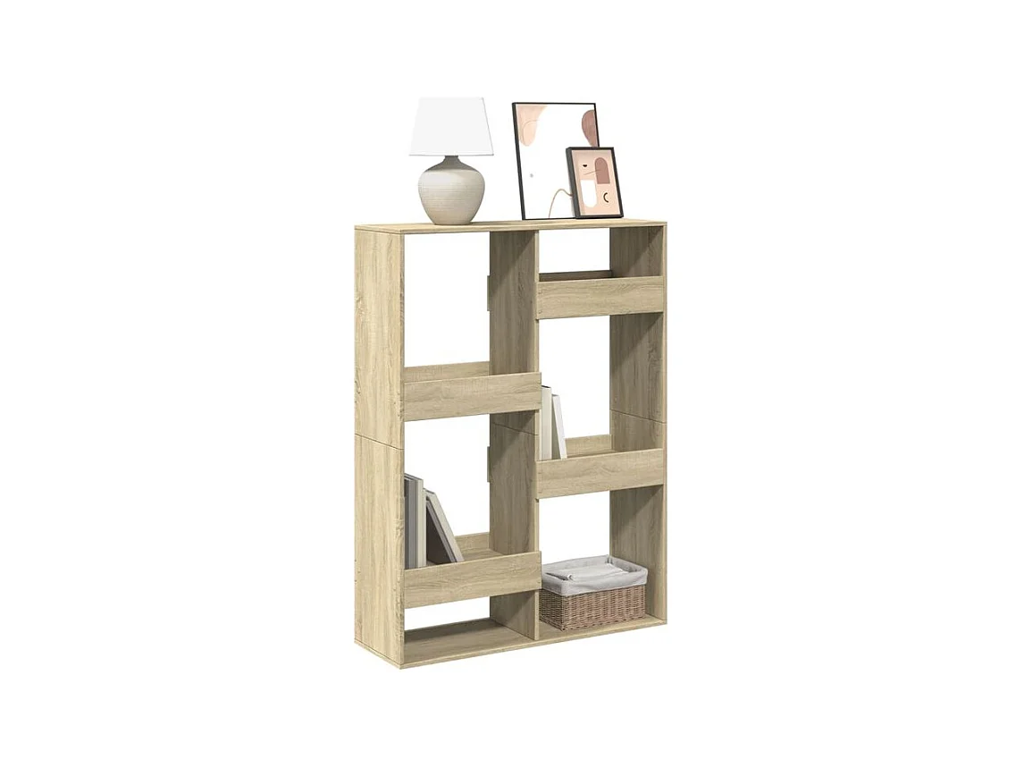 Bibliothèque chêne sonoma 100x33x135 bois d'ingénierie