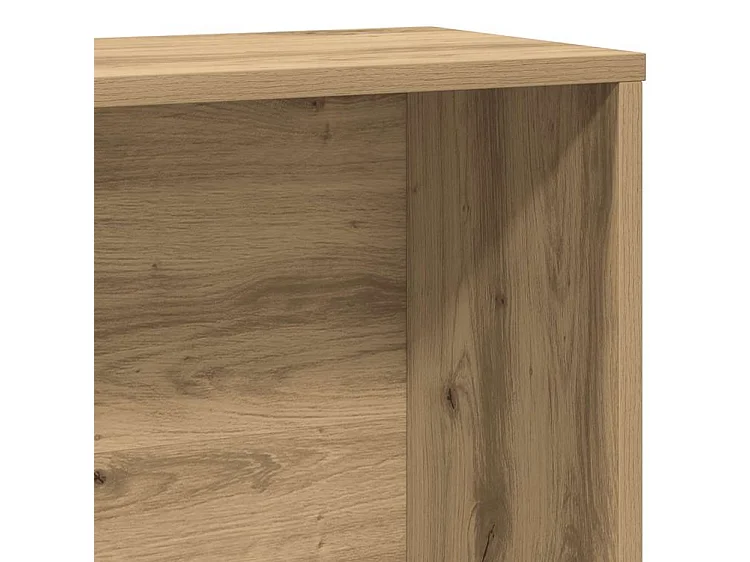 Bibliothèque chêne artisanal 60x24x120 bois d'ingénierie