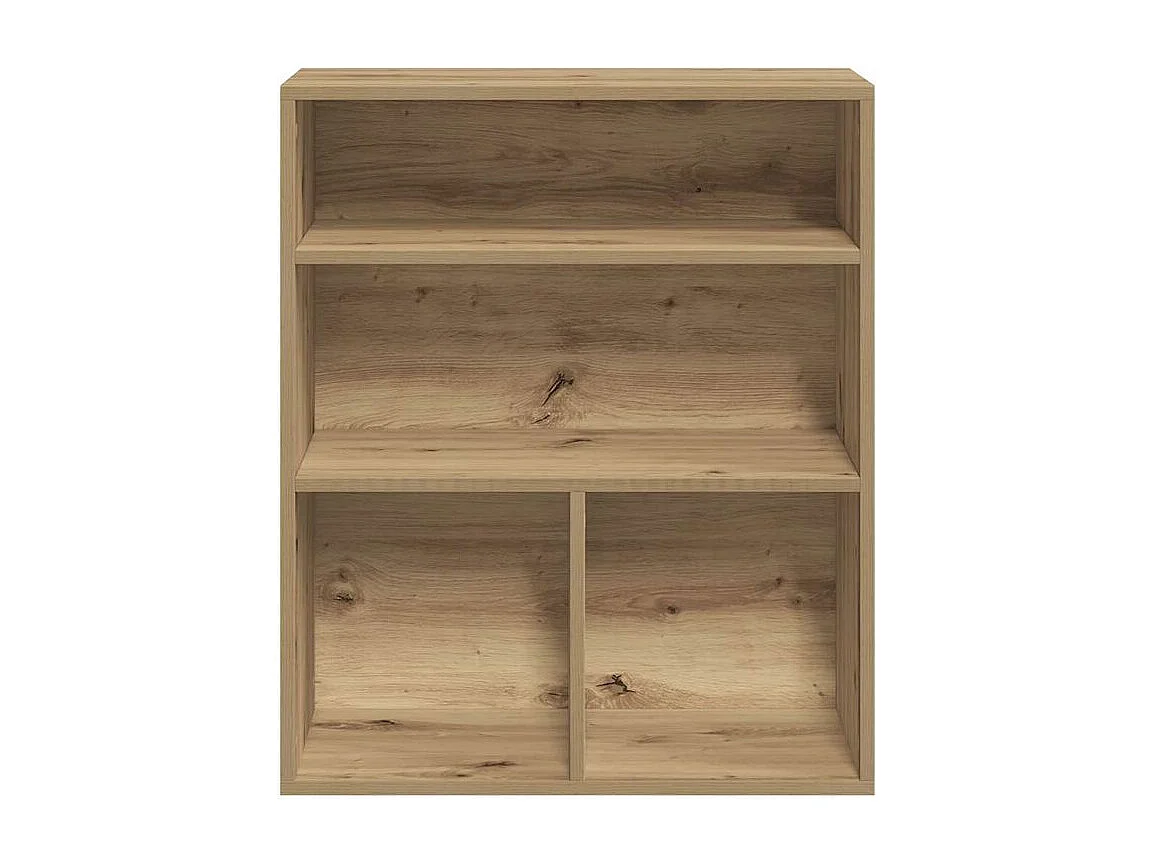 Bibliothèque chêne artisanal 60x30x71,5 bois d'ingénierie