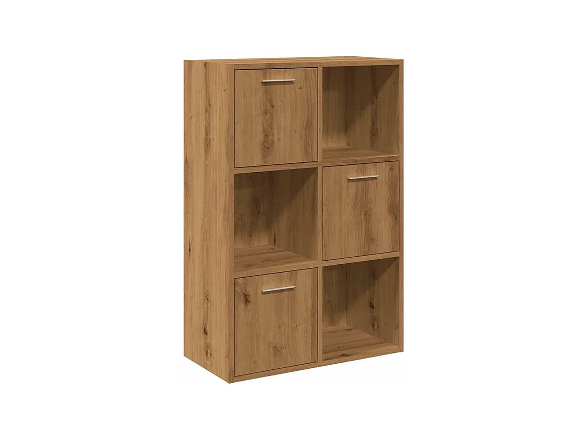 Bibliothèque chêne artisanal 60,5x30x90 bois d'ingénierie