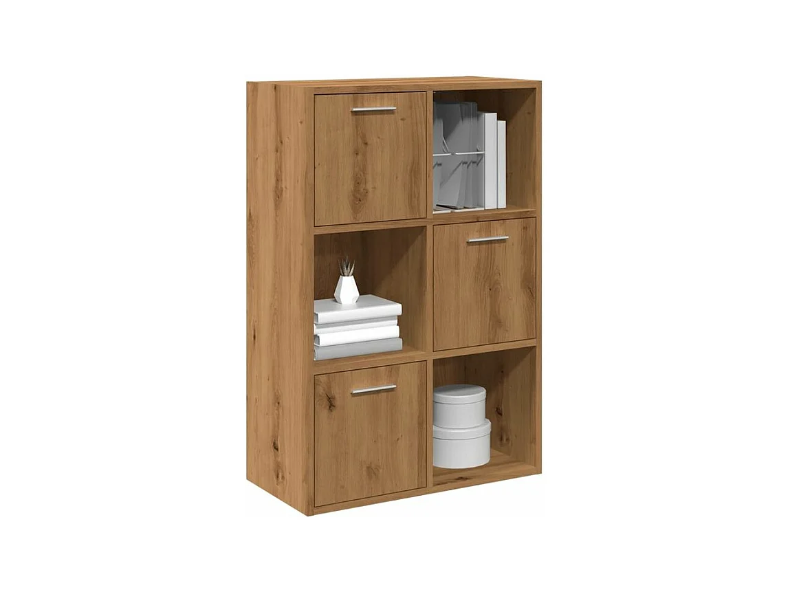 Bibliothèque chêne artisanal 60,5x30x90 bois d'ingénierie