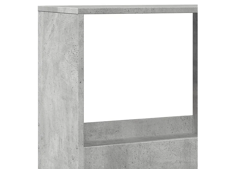 Bibliothèque gris béton 100x33x175 bois d'ingénierie