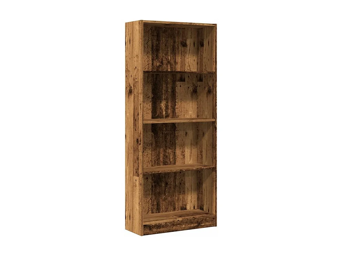 Bibliothèque vieux bois 60x24x143 bois d'ingénierie