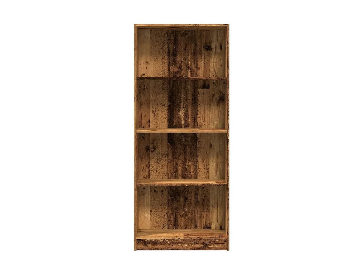 Bibliothèque vieux bois 60x24x143 bois d'ingénierie