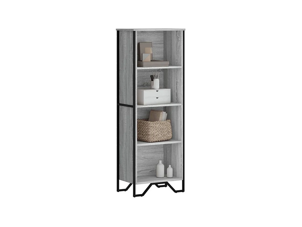 Bibliothèque sonoma gris 50x31x137,5 bois d'ingénierie