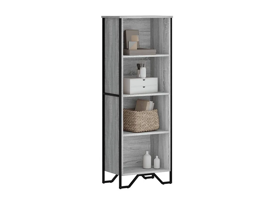 Bibliothèque sonoma gris 50x31x137,5 bois d'ingénierie
