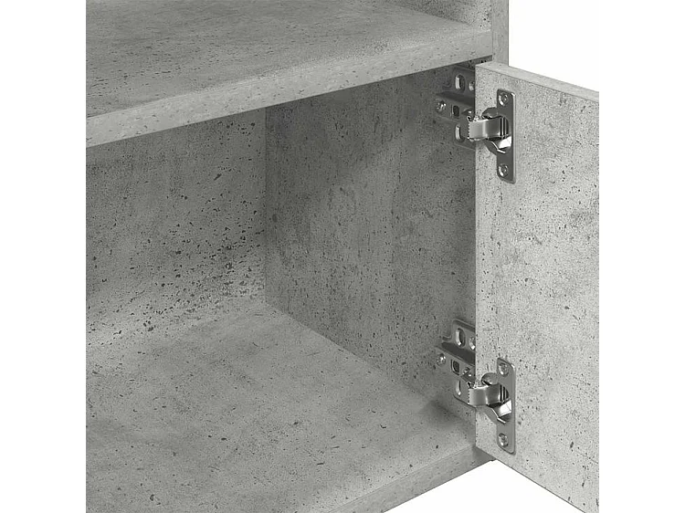 Bibliothèque gris béton 31x24x127 bois d'ingénierie