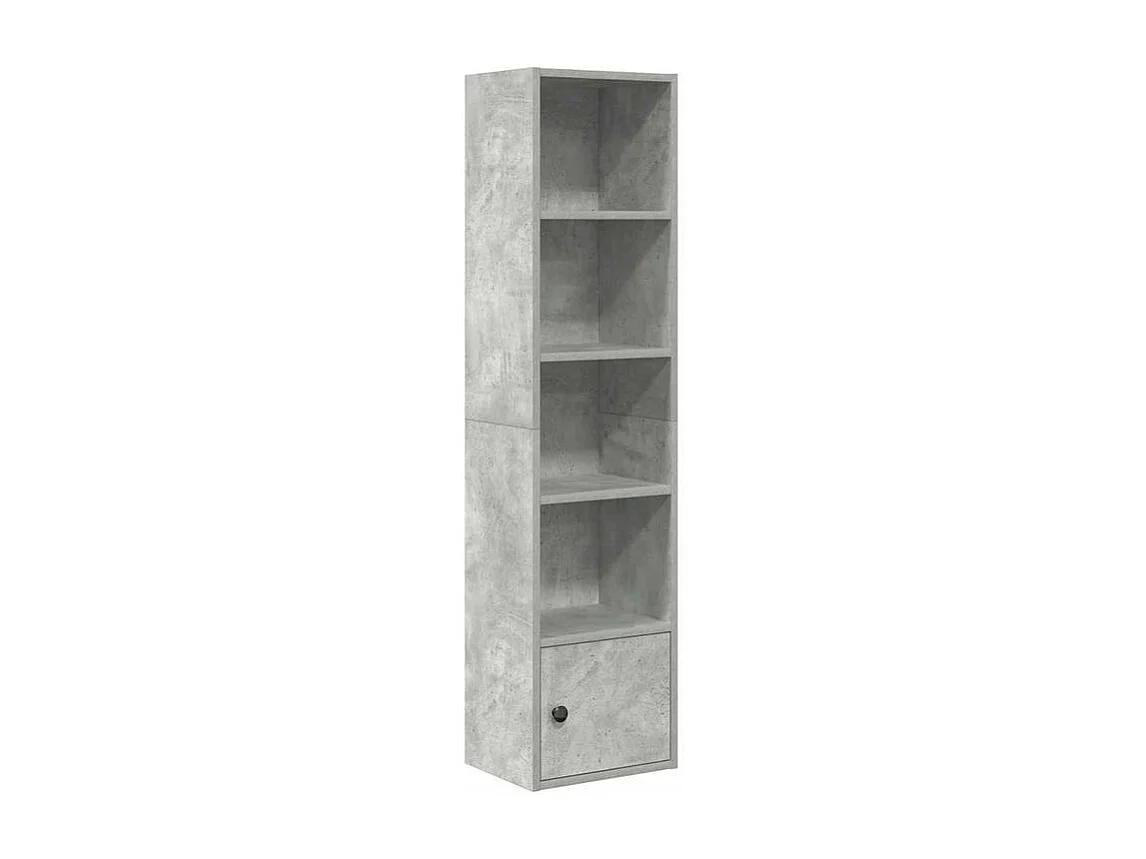 Bibliothèque gris béton 31x24x127 bois d'ingénierie