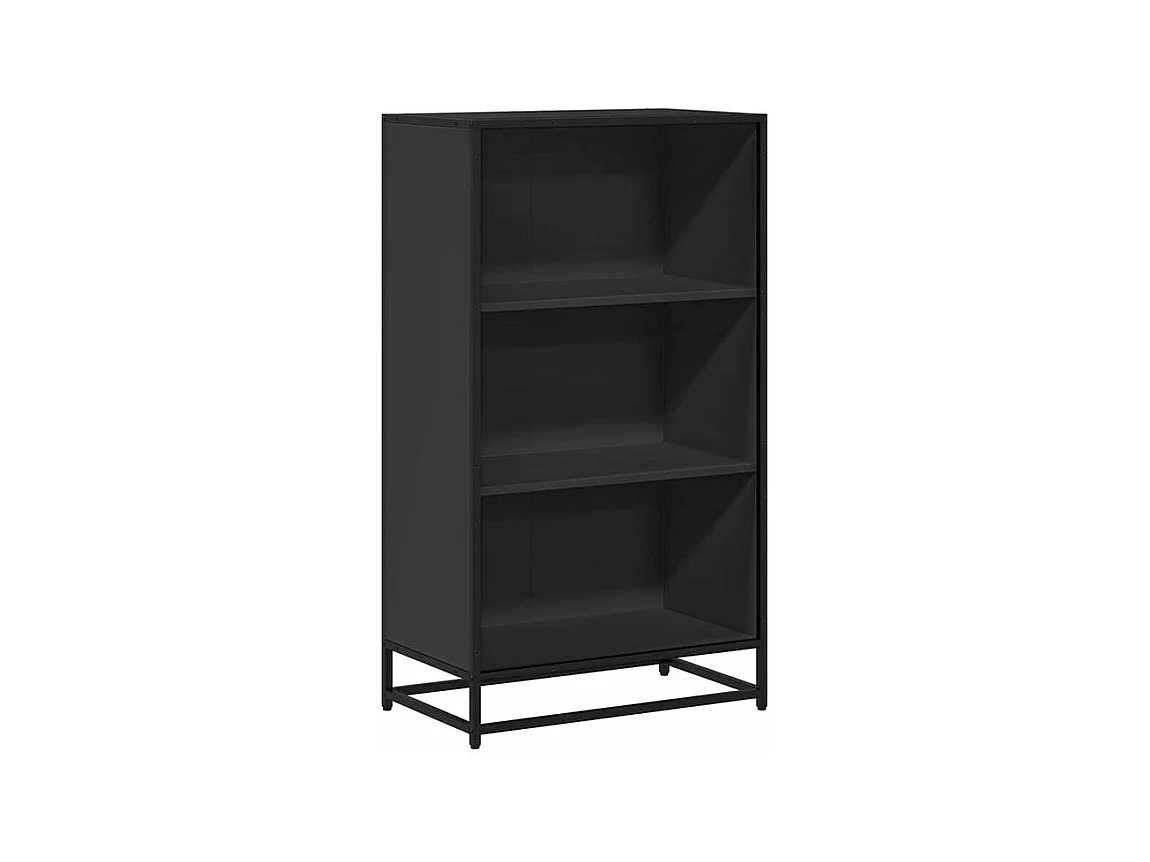 Bibliothèque noir 60x35x107,5 bois d'ingénierie
