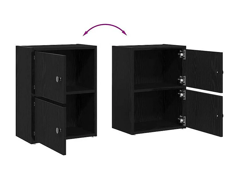 Bibliothèque chêne noir 40x24x52 bois d'ingénierie