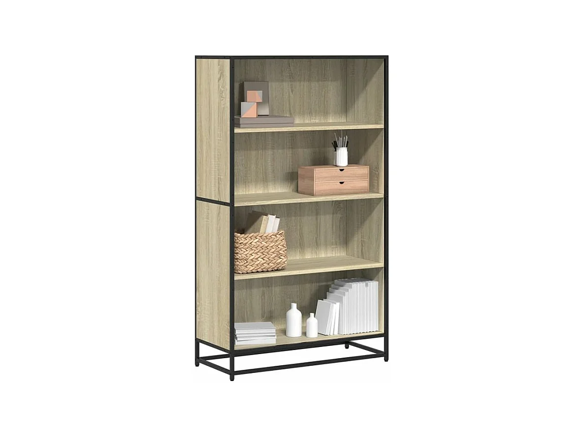 Bibliothèque chêne sonoma 80,5x35x139 bois d'ingénierie