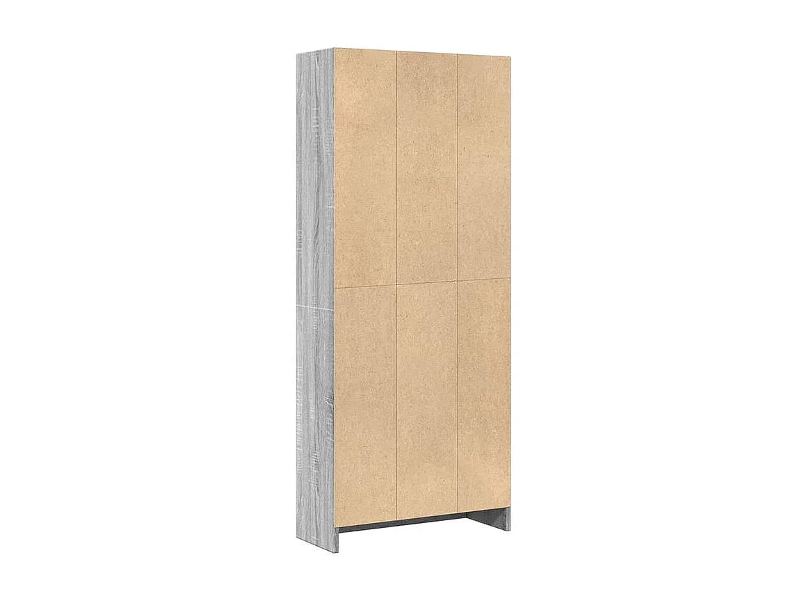 Bibliothèque sonoma gris 60x24x143 bois d'ingénierie