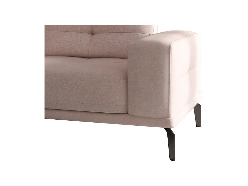 Fauteuil design tissu rose clair Torpille 125cm