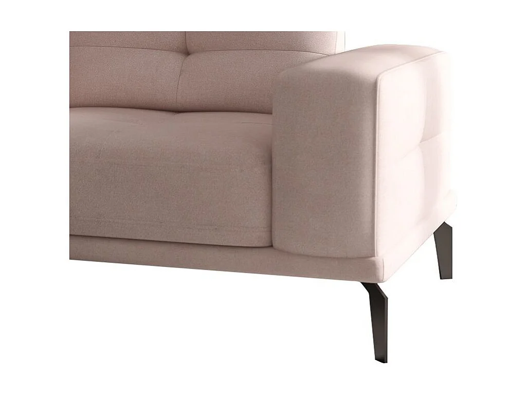 Fauteuil design tissu rose clair Torpille 125cm