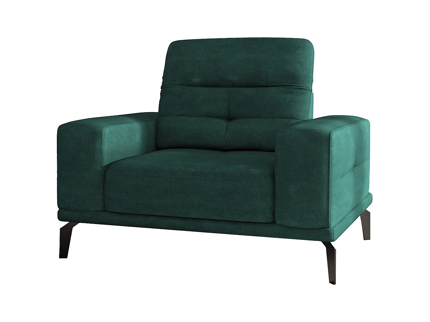 Fauteuil design en velours TORPILLE-Vert forêt