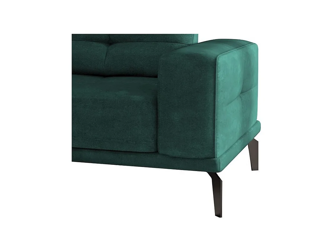 Fauteuil design en velours TORPILLE-Vert forêt