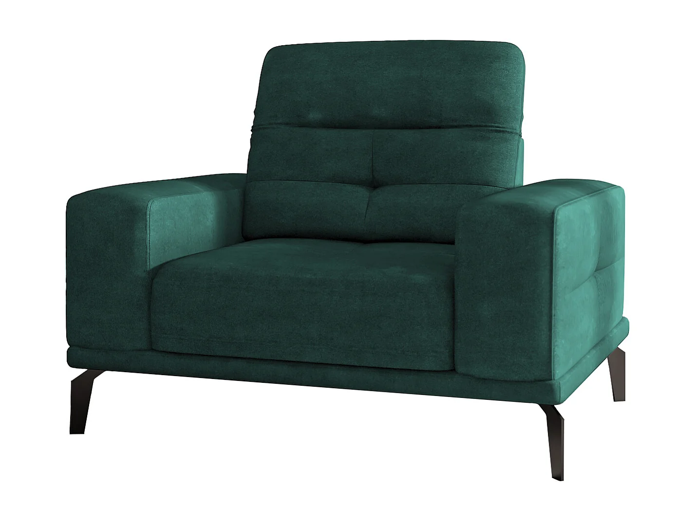Fauteuil design en velours TORPILLE-Vert forêt