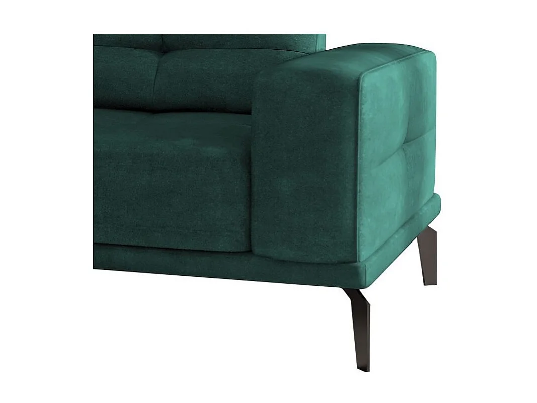 Fauteuil design en velours TORPILLE-Vert forêt