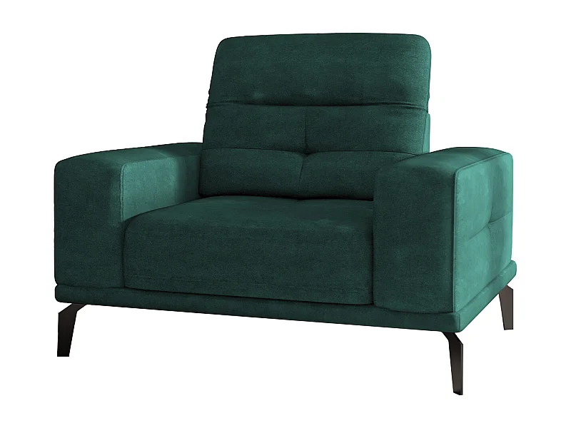 Fauteuil design en velours TORPILLE-Vert forêt