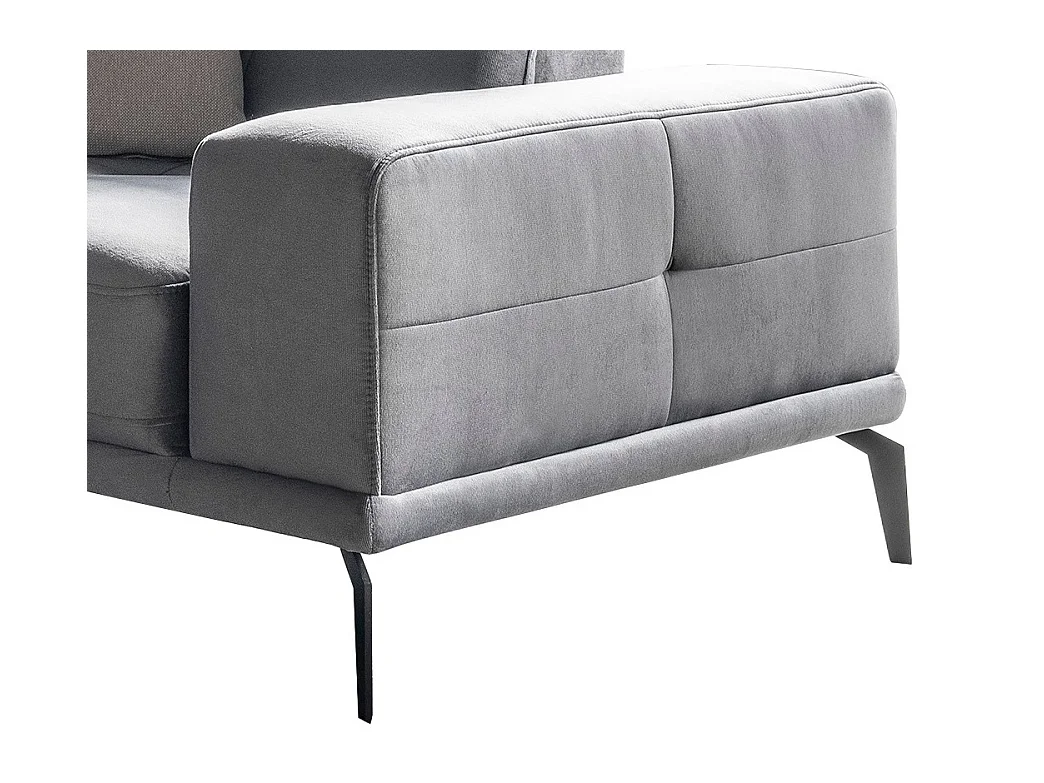 Fauteuil design en velours TORPILLE-Gris clair