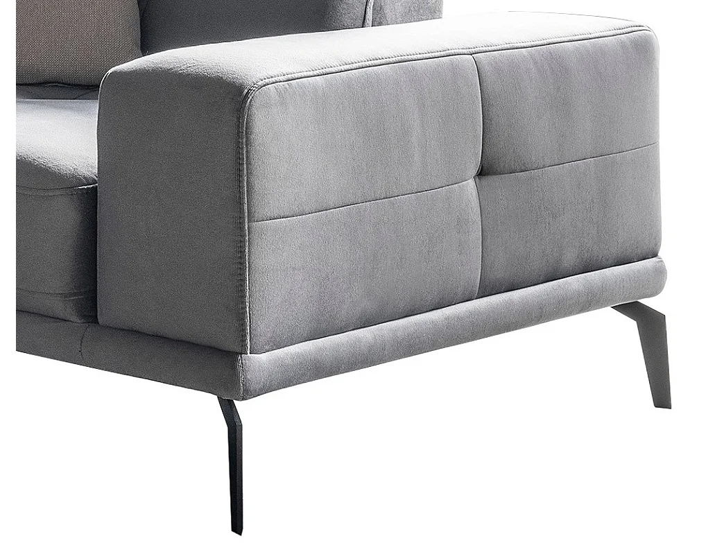 Fauteuil design en velours TORPILLE-Gris clair