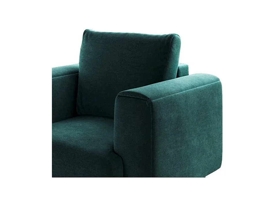 Fauteuil en velours DAVINA - Douceur luxueuse-Vert forêt