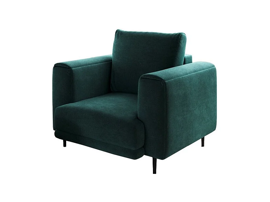 Fauteuil en velours DAVINA - Douceur luxueuse-Vert forêt