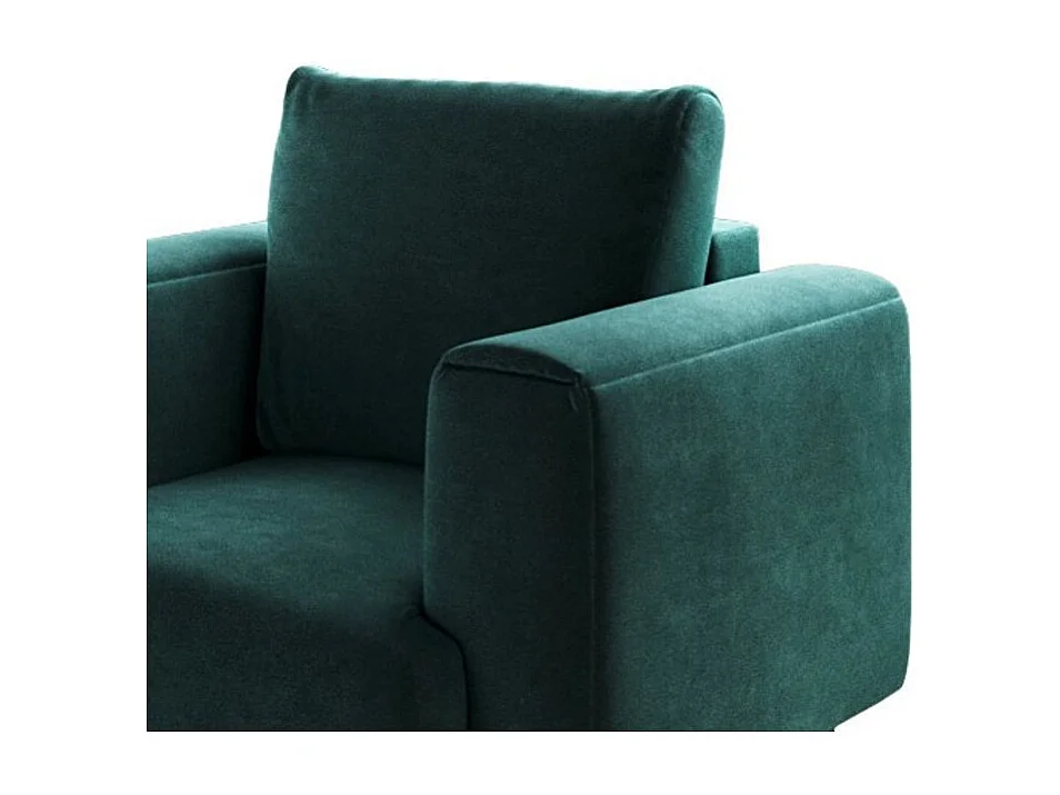 Fauteuil en velours DAVINA - Douceur luxueuse-Vert forêt