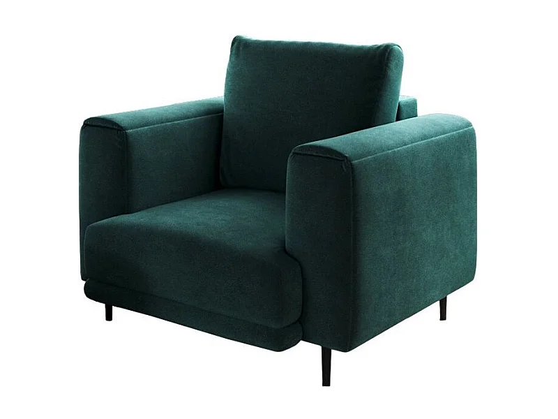 Fauteuil en velours DAVINA - Douceur luxueuse-Vert forêt